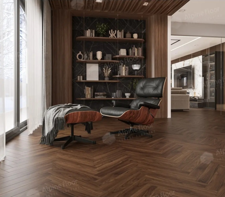 Ламинат Alpine Floor Herringbone 10 LF107-12 Орех Трентино